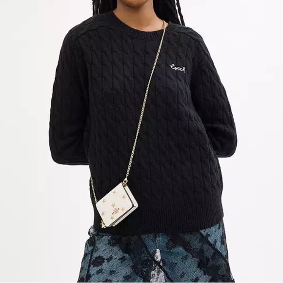 NWT Coach CW963 Boxed Mini Wallet On A Chain With Star Print - Picture 2 of 4